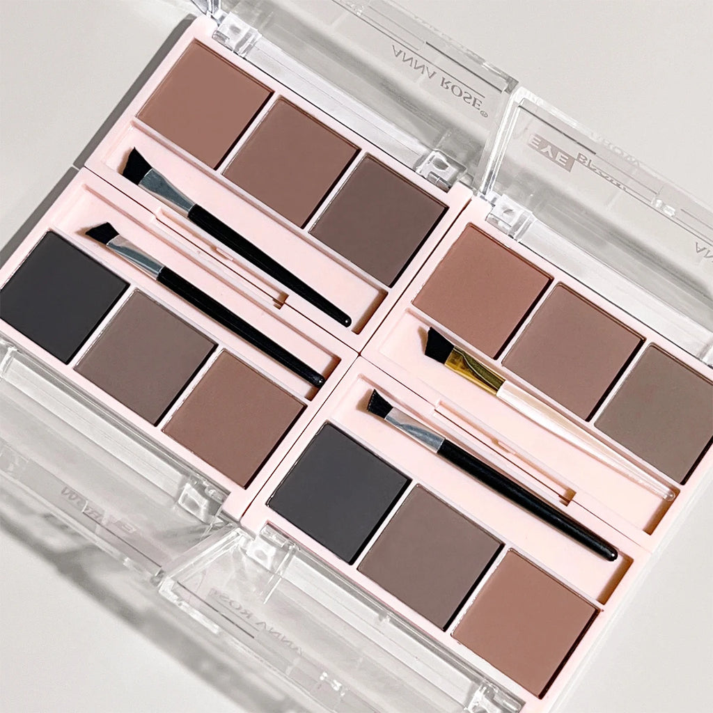 Paleta de Sobrancelhas Tricolor Magia Roxa – Efeito Natural e Longa Duração