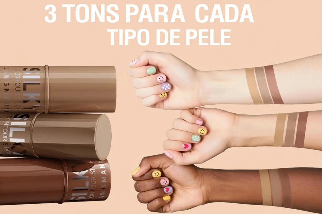 Stick Multifuncional Magia Glow 3 em 1: Contorno, Iluminador e Bronzeador