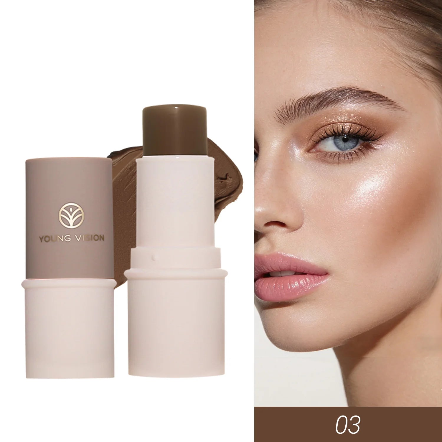 Stick Multifuncional Magia Glow 3 em 1: Contorno, Iluminador e Bronzeador