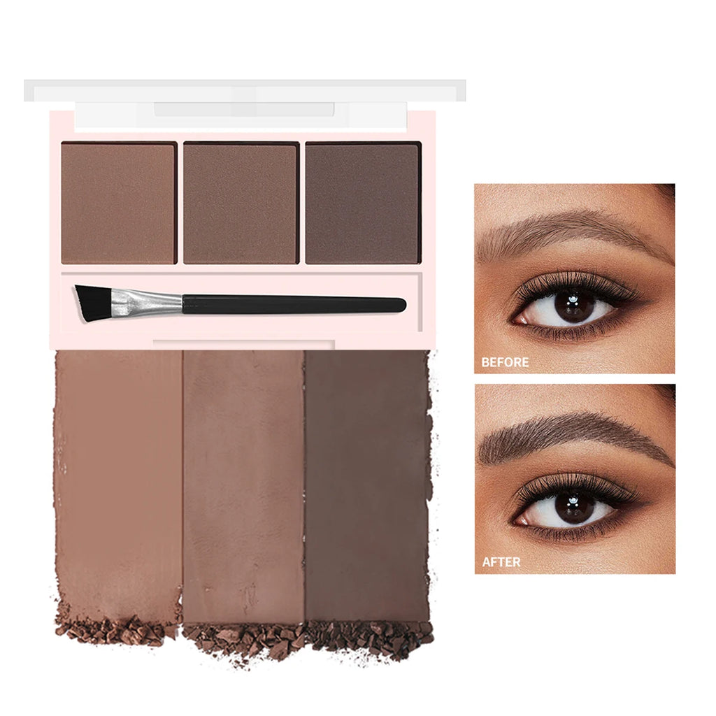 Paleta de Sobrancelhas Tricolor Magia Roxa – Efeito Natural e Longa Duração