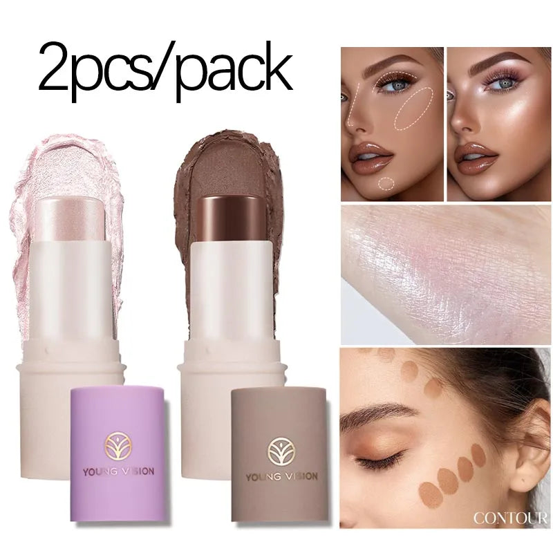Stick Multifuncional Magia Glow 3 em 1: Contorno, Iluminador e Bronzeador