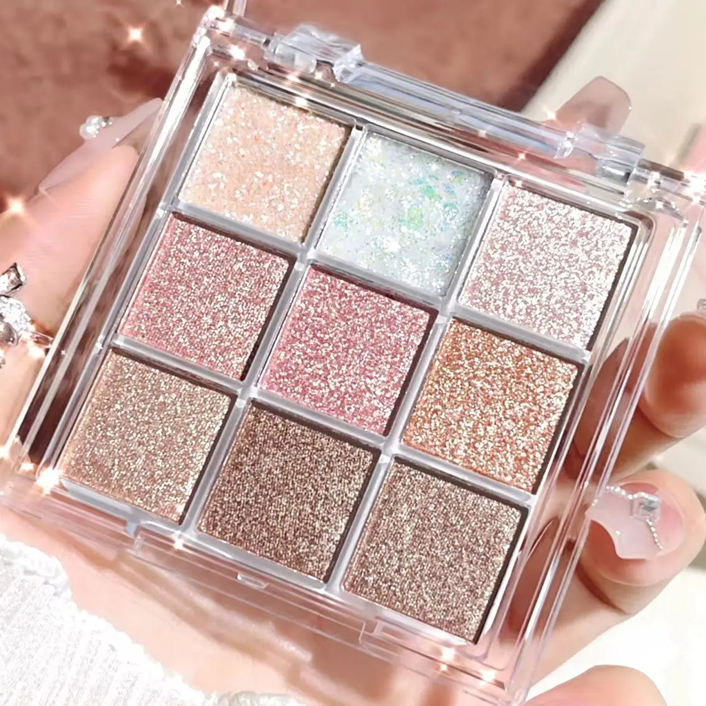 Paleta de Sombras Dazzling Magia Roxa – 9 Tons com Brilho Intenso e Longa Duração