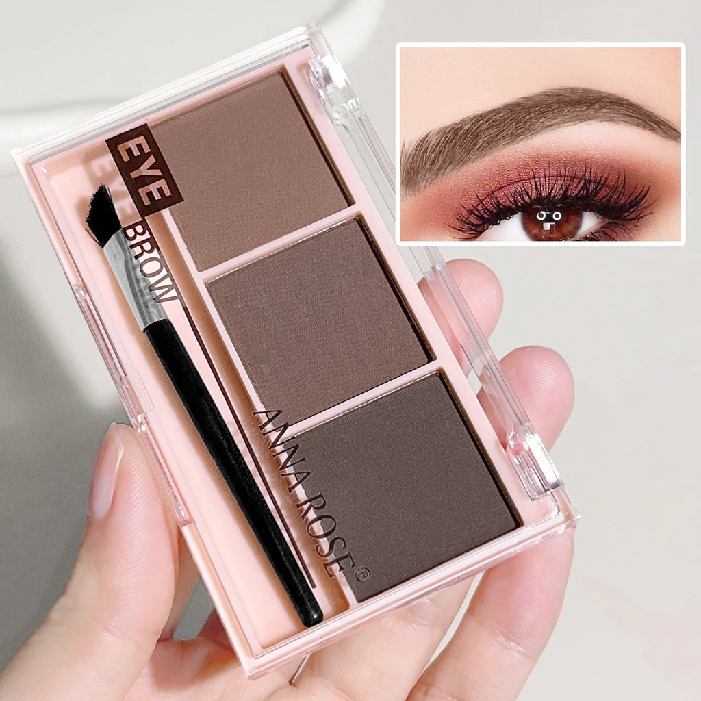 Paleta de Sobrancelhas Tricolor Magia Roxa – Efeito Natural e Longa Duração